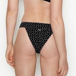 VS Polka Dot Swimsuit Swim Bottom S Brazilian Cheeky Black NWT